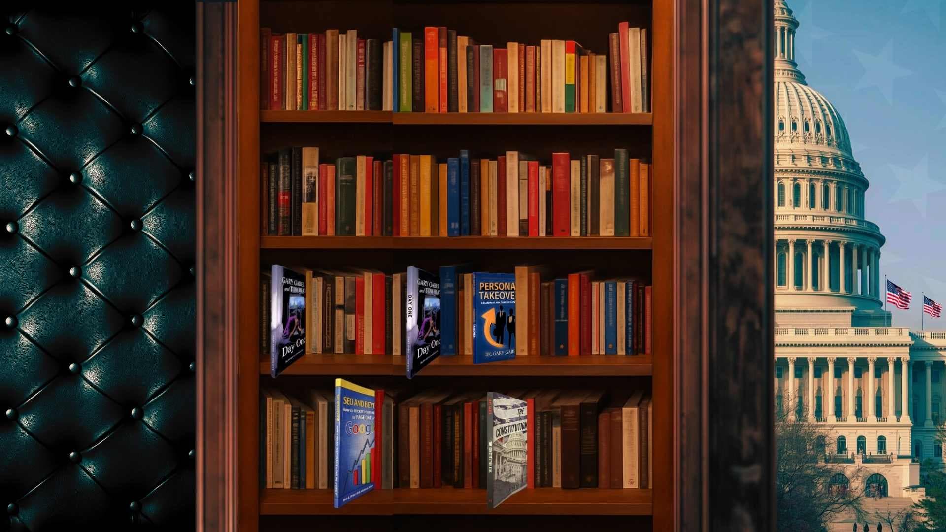Bookshelf backdrop